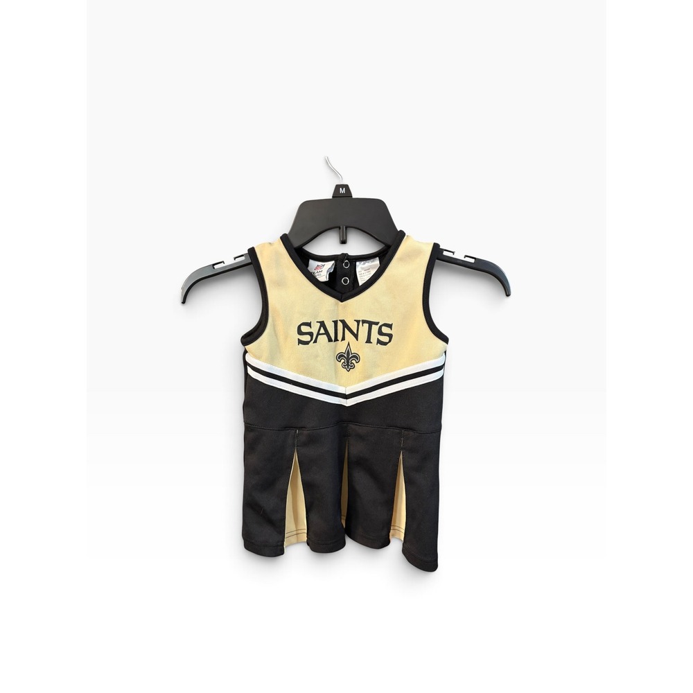 NFL Team Apparel New Orleans Saints Cheerleader Dress Toddler 3T Black Gold